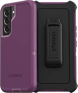 OtterBox Defender Case for Galaxy S22 , Shockproof, Drop Proof, Ultra-Rugged, Protective Case, 4X Tested to Military Standard, Purple, Non-Retail Packaging