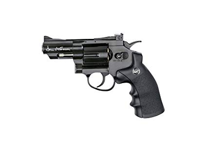 ASG Dan Wesson CO2 Powered Airsoft Revolver, Black, 2.5"
