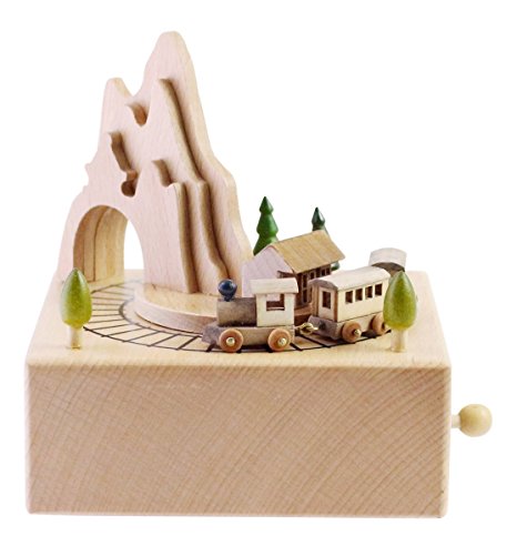 JustNile Delightful Wooden Musical Box- Mountain Train