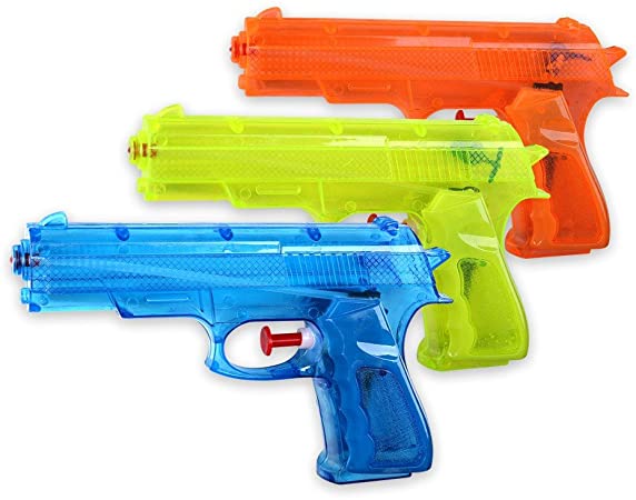 Schramm® 3 pieces water pistol classic ca. 17cm water pistols water pistol water gun watergun water rifle water rifles