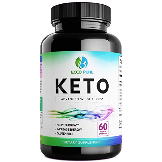 Keto Diet Pills by ECCO Pure | Advanced Keto Weight Loss & Ketosis Supplement | Ketogenic Fat Burner | Burn Fat Instead of Carbs | Supports Healthy Weight Loss | 30 Day Supply