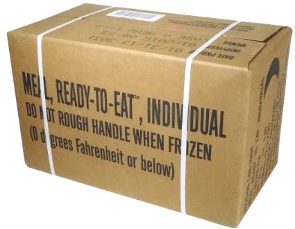 MREs (Meals Ready-to-Eat) Box A, Genuine U.S. Military Surplus, Menus 1-12