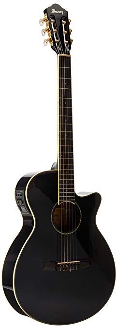 Ibanez AEG10NII Nylon String Cutaway Acoustic-Electric Guitar Black