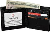Hauberk RFID Blocking Stylish Real Leather Wallet for Men - Stops Illegal Scans of Credit Cards - Quality Slim Bifold Wonder Wallet - Excellent for Travel - Gift Box - Moneyback Lifetime Guarantee