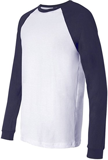 Canvas Men's Jersey Long-Sleeve Baseball T-Shirt