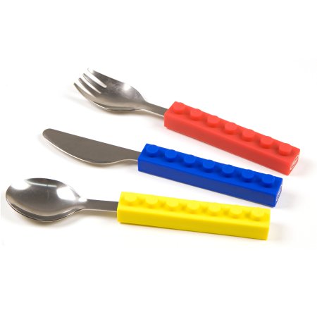 Fred & Friends SNACK & STACK Kids' Interlocking Brick Utensils