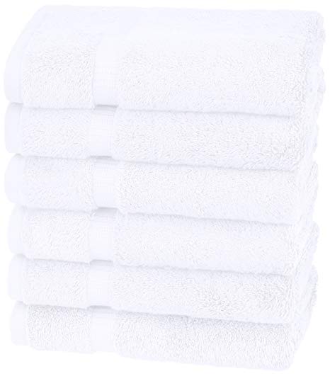 Pinzon Organic Cotton Hand Towels (6 Pack), White