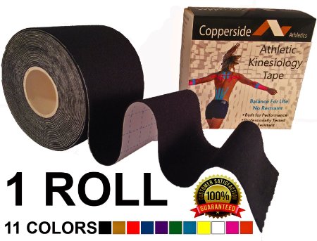 Premium Professional Grade Kinesiology Tape FREE Instructional Ebook Taping to Boost Performance and Heal Pain Faster- 2x164 Uncut Athletic Therapeutic Roll for Muscle Support in 11 Sports Colors