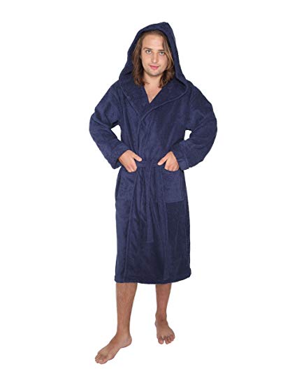 Women's Men's Robe with Hood Turkish Terry Cotton Hooded Bathrobe