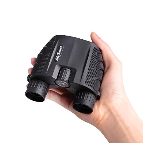 SkyGenius Bird Binoculars 10X25, Folding Travel Binoculars for Adults Kids Outdoor Sports Games, Small Compact Lightweight Pocket Binoculars for Concerts, Theater Glasses, Opera Glasses