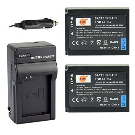 DSTE® 2x BP-1030 Battery   DC124 Travel and Car Charger Adapter for Samsung NX200 NX210 NX300 NX-300M NX1000 NX1100 NX2000 Camera as BP-1130