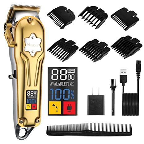 SURKER Hair Clippers For Men Professional Cordless Clippers Hair Trimmer Hair Cutting Beard Trimmer Barbers Body Grooming Kit Rechargeable