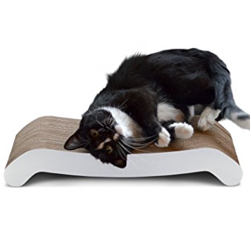 PetFusion Cat Scratcher FLIP PAD - 2 designs in one. [Superior Cardboard & Construction, significantly outlasts cheaper alternatives]