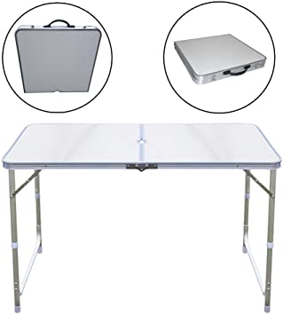 MultiWare Aluminum Rectangle Camping Folding Table Protable Adjustable Garden Outdoor Picnic Table