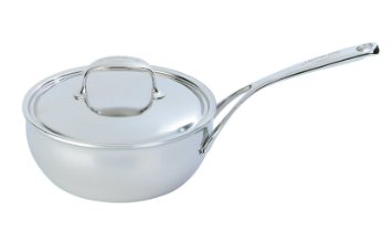 Demeyere Atlantis 3.5 Quart Conic Sauteuse Pan with Stainless Steel Lid