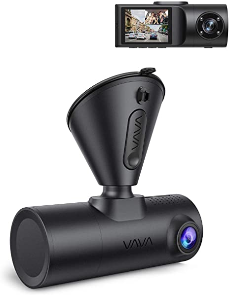 Dual Dash Cam, VAVA 2K Front and 1080P Cabin Dash Camera, 2.5K 2560x1600P@60fps Single Front, Dual Sony Sensor, Infrared Night Vision, App Control, 24hr Parking Mode, Built-in GPS for Uber, Lyft, Cars