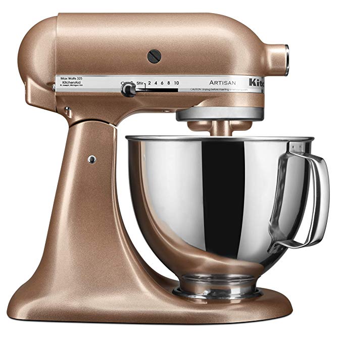 KitchenAid KSM150PSTZ Artisan Stand Mixers, 5 quart, Toffee Delight