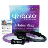 Pilates Ring - Toning Sculpting Strength and Flexibility Power Resistance Exercise Circle Thigh Toner Fitness Magic Circle 14 Inch Dual Grip Ring by Yogalo Pilates Series