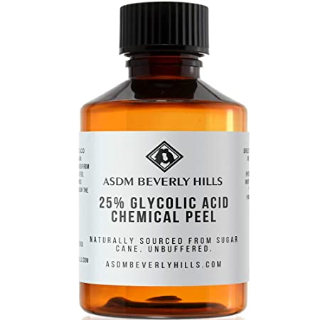 ASDM Beverly Hills 25% Glycolic Acid Peel |2 Ounces| Anti-Aging Treatment for Wrinkles, Acne Scars, Blackheads, Fine Lines, Oily Skin, and Dry Skin- Chemical Exfoliate Dissolves Dead Skin Cells