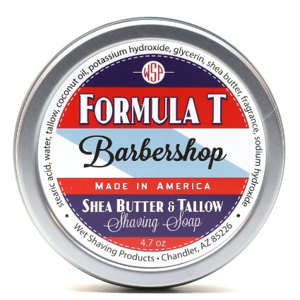 Shaving Soap WSP Formula T 4.7 Oz Made with Shea Butter & Tallow (Barbershop)