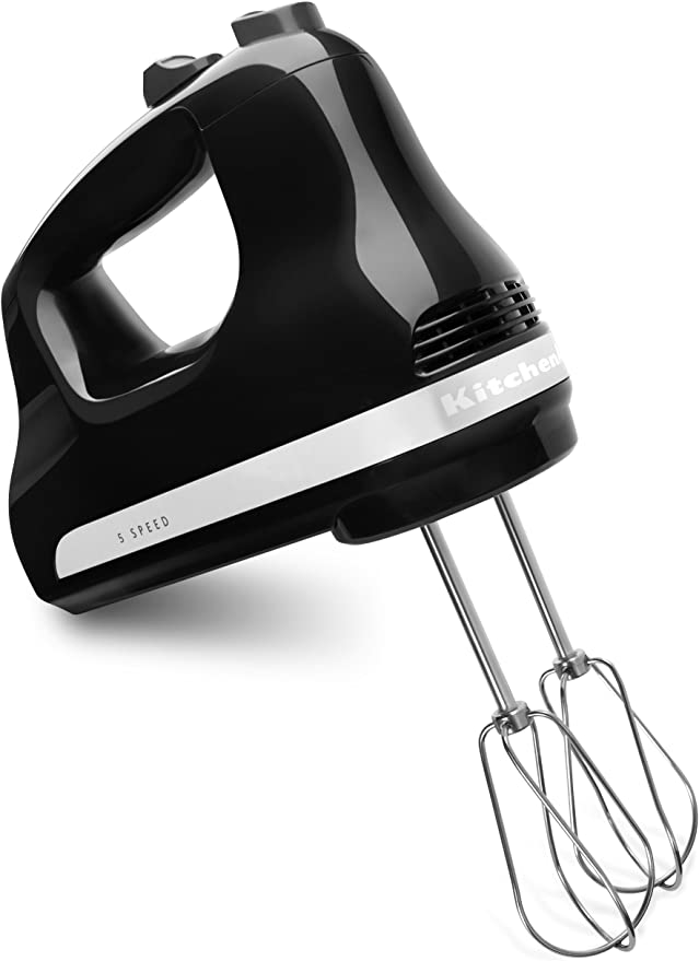 KitchenAid KHM512OB 5-Speed Hand Mixer, Onyx Black