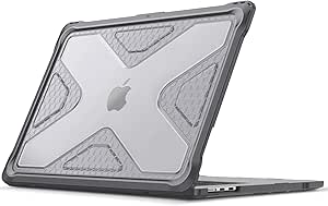 Fintie Hülle Kompatibel mit MacBook Air 15 M3 M2 (2024-2023 Freisetzung) A3114 A2941, Ganzkörper-Rugged Hybrid Schutzhülle TPU Stoßstange Case Kompatibel mit MacBook Air 15" Retina, Grau