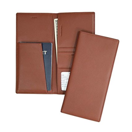 Royce Leather Rfid Blocking Passport Ticket Organizer in Leather