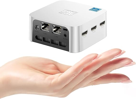 [2 Ethernet & 3 HDMI Ports] ACEMAGICIAN Mini PC T8 Plus 12th Gen N95(up to 3.4GHz), 16GB LPDDR5 1TB SSD Desktop Computer, Windows 11 Pro, 4K 3-Screen Display, 207g Weight, 2.4/5G WiFi, Bluetooth 4.2