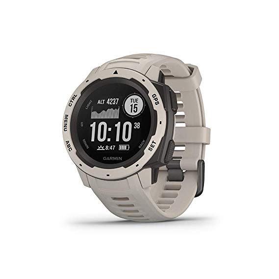 Garmin Instinct, Rugged Outdoor Watch with GPS, Features GLONASS and Galileo, Heart Rate Monitoring and 3-axis Compass, Tundra