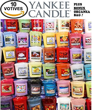 Yankee Candle Votives - Grab Bag of 10 Assorted Yankee Candle Votive Candles - Random Mixed Scents