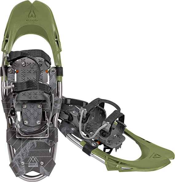 Wildhorn Delano Snow Shoes for Women, Men, and Youth are Lightweight and Fully Adjustable. Premium Aluminum Frame. Snowshoes with Steel Grip crampons