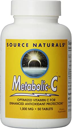 Source Naturals Metabolic C 1000mg, Optimized Vitamin C for Enhanced Antioxidant Protection, 50 Tablets