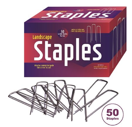 50 Landscape Fabric Staples 11 Gauge Steel used as Garden Staples, Sod Staples, Garden Spikes, Fence Anchors, Anchor Pins, Loop Stakes- Professional Grade - Full 6" Length, - MONEY-BACK GUARANTEE!