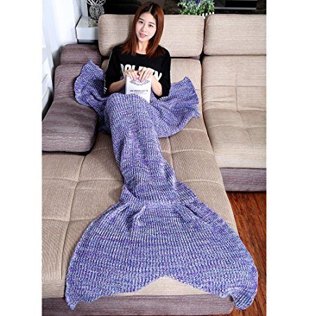 Warm and Soft All Seasons Mermaid Blanket Sofa Quilt Living room blanket (Large Adult, 200*100CM)