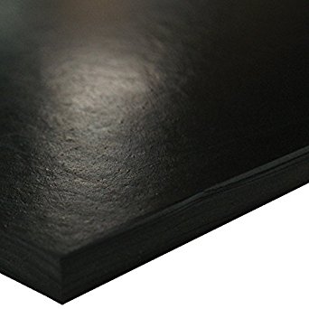 SBR (Styrene Butadiene Rubber) Sheet, 70 Shore A, Black, Smooth Finish, No Backing, 0.125" Thickness, 12" Width, 24" Length