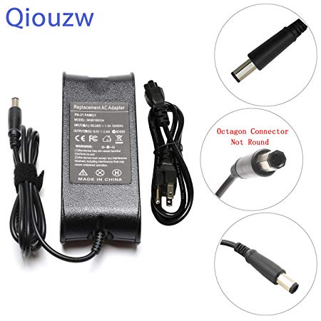 Lisen 65W Octagon Tip PA-21 AC Adapter Charger for Dell Inspiron 1545 1750 1440 1318 1530 1557 1546 1551;Dell XPS M1330;PP41L PA-21 Family,ADP-65AH,LA65NS2-00,NX061, PA-1650-02DW,XK850,YR733,HR763