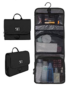 BAGSMART Travel Hanging Cosmetic Organizer Toiletry Bags Makeup Case