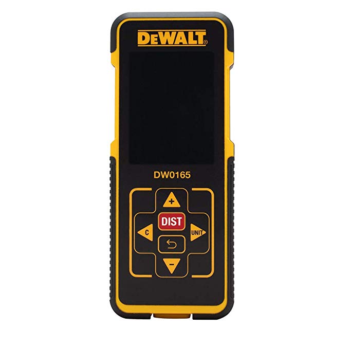 DEWALT Digital Electronic Bright LED Laser Distance Tape Measurer Device | 165-Feet ft For Maximum Coverage | Single-distance Measurement/ Continuous Measurement/ Area