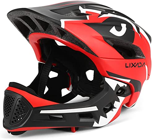 Lixada Kids Bike Helmet Adjustable Detachable Full Face Helmet for