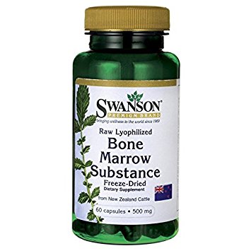 Swanson Raw Lyophilized Bone Marrow Substance 500 mg 60 Caps