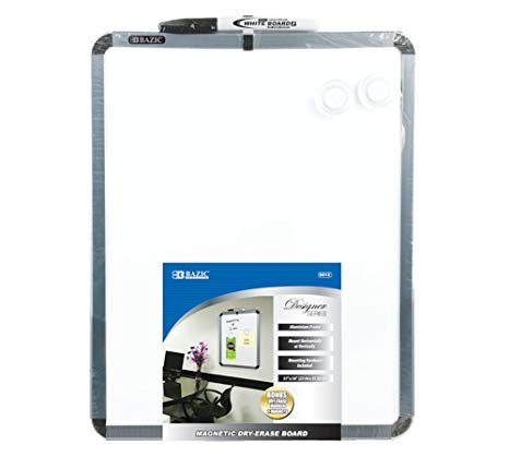 BAZIC 11" X 14" Magnetic Dry Erase Board w/ Marker & 2 Magnets, Case Pack 12