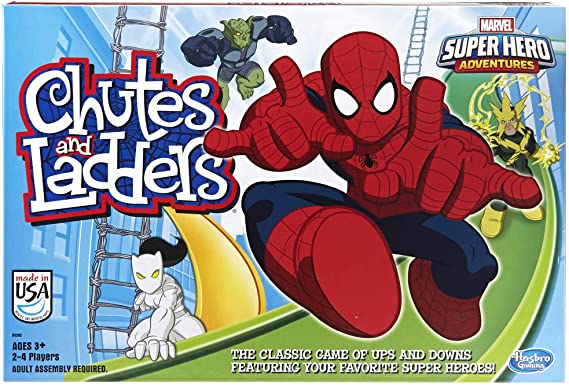 Hasbro Gaming Marvel Spider-Man Web Warriors Chutes & Ladders Game (Amazon Exclusive)