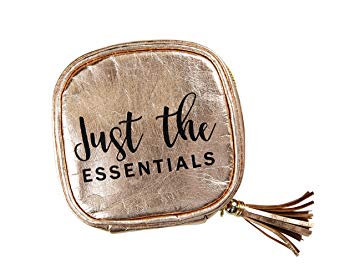 Essential oil carrying case | Rose Gold | Holds 4 standard bottles (15ml) or roller bottles (10ml) | Great for travel or daily use | Eco friendly material