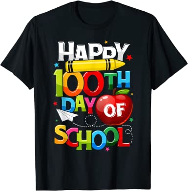 Happy 100th Day Of School Teacher Rainbow - 100 Days Smarter T-Shirt