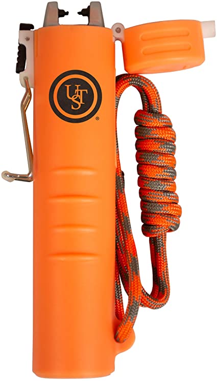 UST TekFire Charge Fuel-Free Lighter with a Lightweight, Rugged Construction, Battery Bank and Emergency Paracord Lanyard for Camping, Backpacking, Hiking and Outdoor Survival