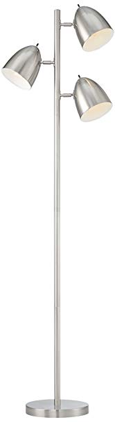 Aaron 3-Light Tree Brushed Nickel Floor Lamp