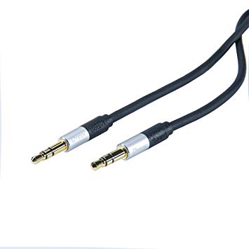 DTECH 6 Feet 3.5mm Male to Male Stereo Audio Cable 6 ft Compatible for Smartphones, Tablets, Car Stereo, Headphone, Computer, PC, Speaker, MP3