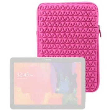 Evecase Samsung Galaxy Note Pro 122  Tab Pro 122 inch Tablet Case Bag Super Soft Cushion and Shock Resistant Vertical Portable Travel Carrying Sleeve Cover Slim Pouch Case - Hot Pink