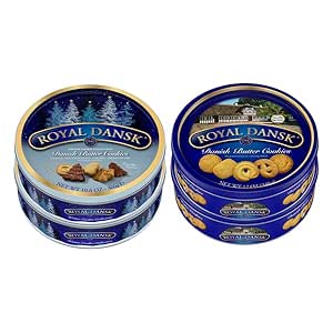 Royal Dansk Danish Butter Cookies, Holiday Multipack Pack of 4