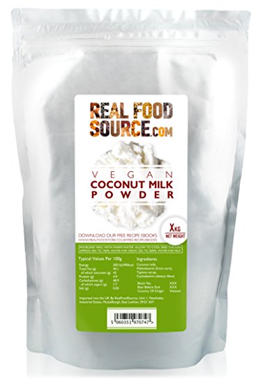 RealFoodSource VEGAN & DAIRY Free Coconut Milk Powder (1KG)